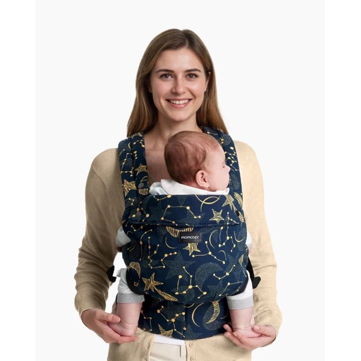 Momcozy Marsupio Portabebè Cotone dalla Nascita al Bambino Notte Stellata