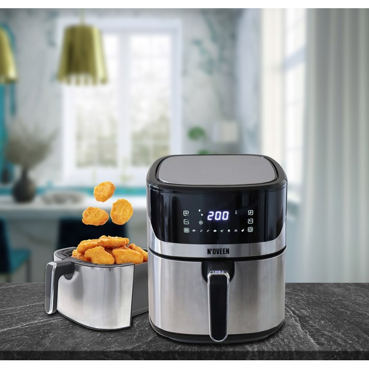 Friggitrice ad aria calda NOVEEN AF550 6.5 l 1600 W nero argento
