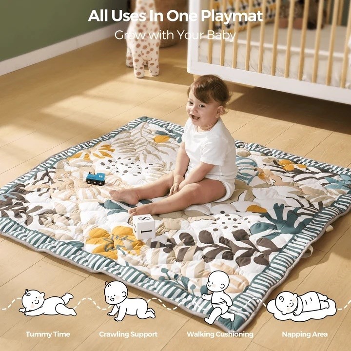 Momcozy Tappeto gioco da pavimento Foresta verde