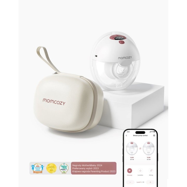 Momcozy M5 Tiralatte con controllo app – Set singolo rosso