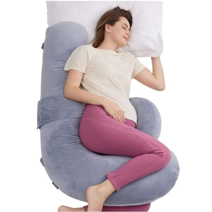 Momcozy PP007 Cuscino di gravidanza F-shaped grigio