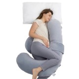 Momcozy PP007 Cuscino di gravidanza F-shaped grigio