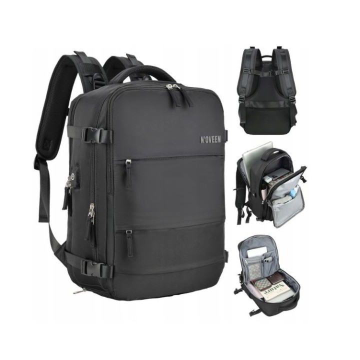 NOVEEN CTB400 Zaino da viaggio nero per cabina 40x20x25