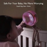 Momcozy Ventilatore Passeggino Portatile Rosa