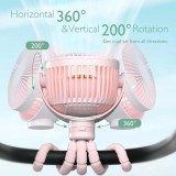 Momcozy Ventilatore Passeggino Portatile Rosa