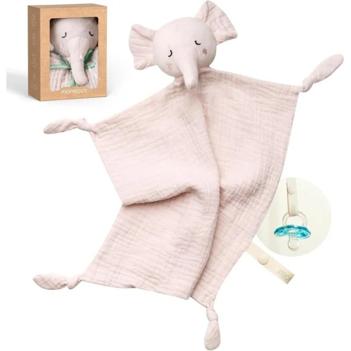 Momcozy elefantino coccarda in cotone per neonati rosa