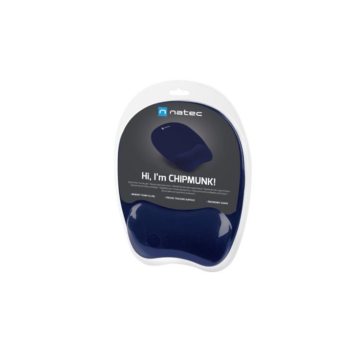 NATEC CHIPMUNK MOUSE PAD BLU NAVY 230X200MM MEMORY FOAM
