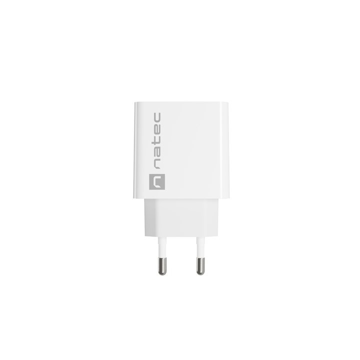 NATEC CARICABATTERIE DI RETE RIBERA USB-A+USB-C 20W PD