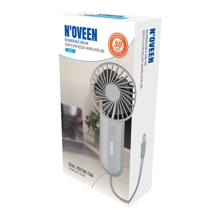 NOVEEN F220 USB ventilatore portatile ricaricabile
