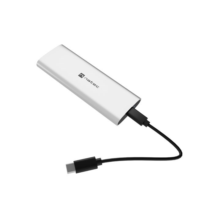 NATEC RHINO M.2 NVME LITE esterno SSD enclosure USB-C 3.2 GEN 2 argento artico