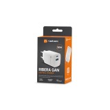 NATEC CARICABATTERIE GAN RIBERA 1X USB-A + 1X USB-C 30W BIANCO