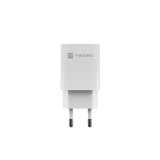 NATEC CARICABATTERIE GAN RIBERA 1X USB-A + 1X USB-C 30W BIANCO