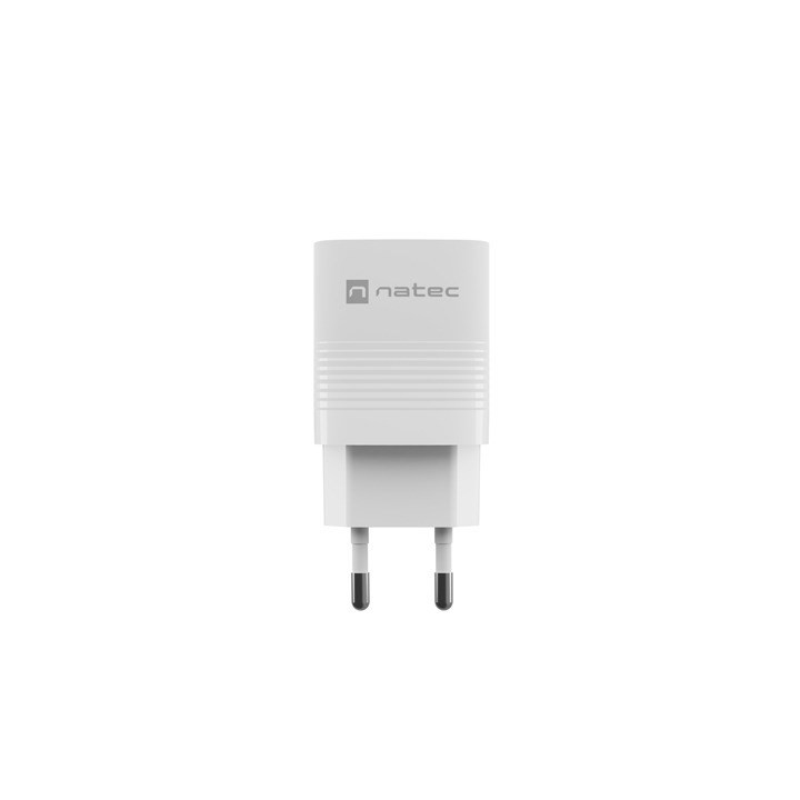 NATEC CARICABATTERIE GAN RIBERA 1X USB-A + 1X USB-C 30W BIANCO