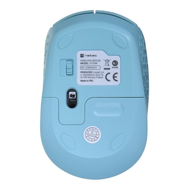 NATEC STORK mouse Home ambidestro RF wireless + USB Type-A ottico 1600 DPI