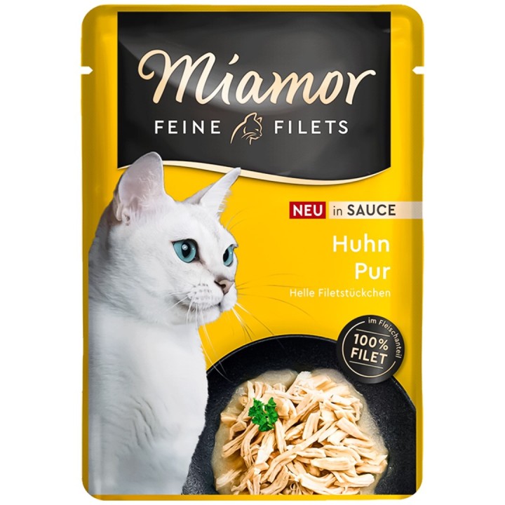 MIAMOR Feine Filets Pollo in salsa - cibo umido per gatti - 100g