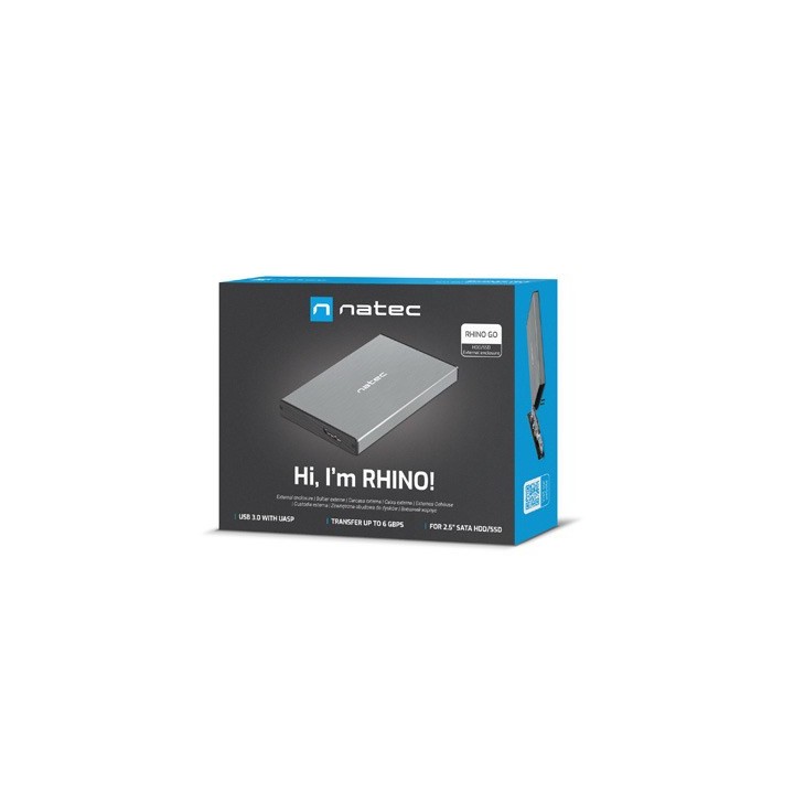 NATEC HDD ENCLOSURE RHINO GO (USB 3.0 2.5 GRIGIO)
