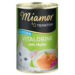 MIAMOR Trinkfein Gattino Vitaldrink con pollo - snack per gatti - 135ml