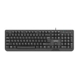 NATEC TASTIERA TROUT SLIM USB US LAYOUT NERO