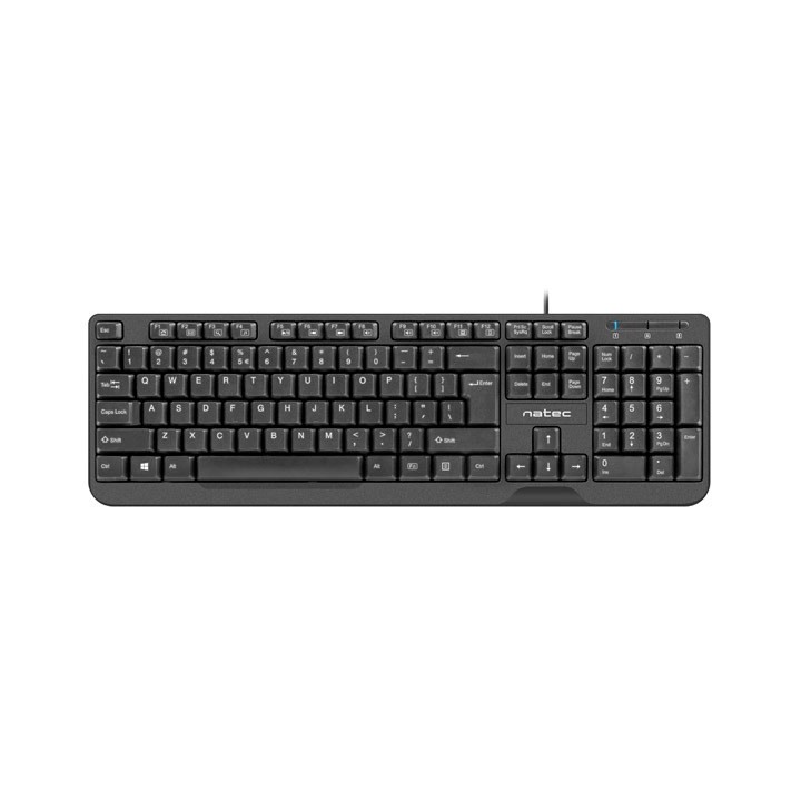 NATEC TASTIERA TROUT SLIM USB US LAYOUT NERO