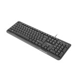 NATEC TASTIERA TROUT SLIM USB US LAYOUT NERO