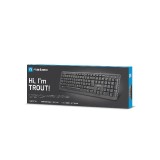 NATEC TASTIERA TROUT SLIM USB US LAYOUT NERO