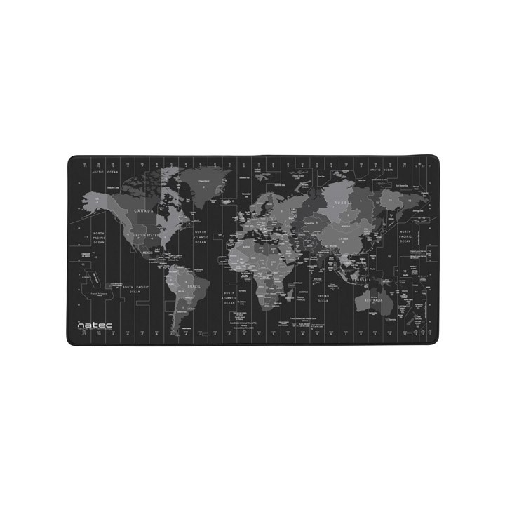 Natec tappetino mouse mappe fusi orari maxi npo-1119