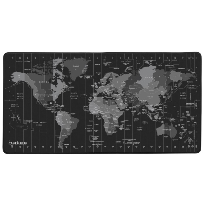 Natec tappetino mouse mappe fusi orari maxi npo-1119
