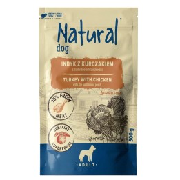 NATURAL Tacchino con pollo e pesca - cibo umido per cani - 500g