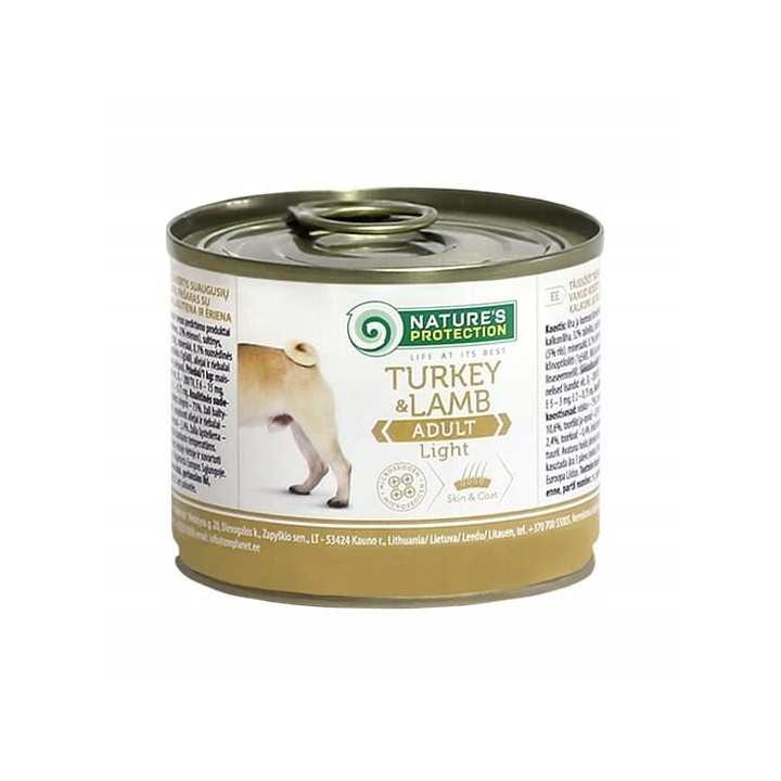 NATURE'S PROTECTION Adult Light Tacchino e Agnello - cibo umido per cani - 200 g