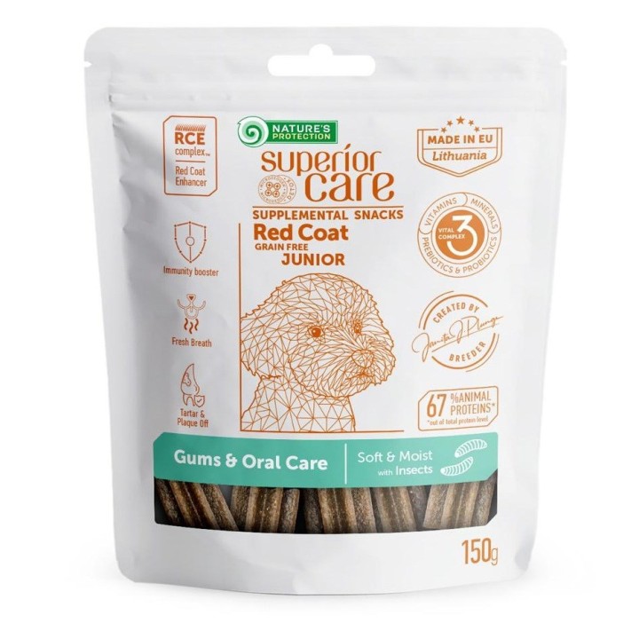 NATURE'S PROTECTION Junior Gums & Oral care Insetti - snack per cani - 150g