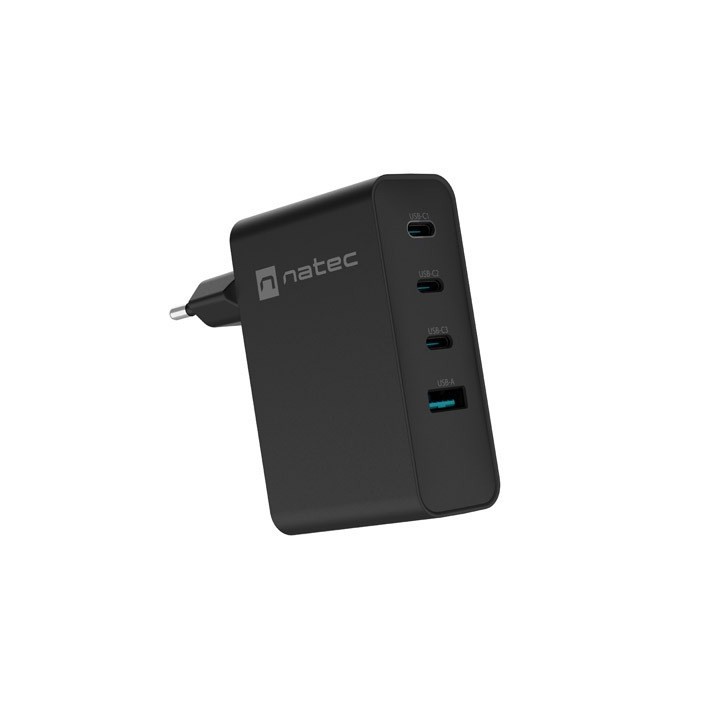 NATEC NUC-2234 Caricabatterie dispositivo mobile Laptop Smartphone Nero AC Ricarica veloce Da interno