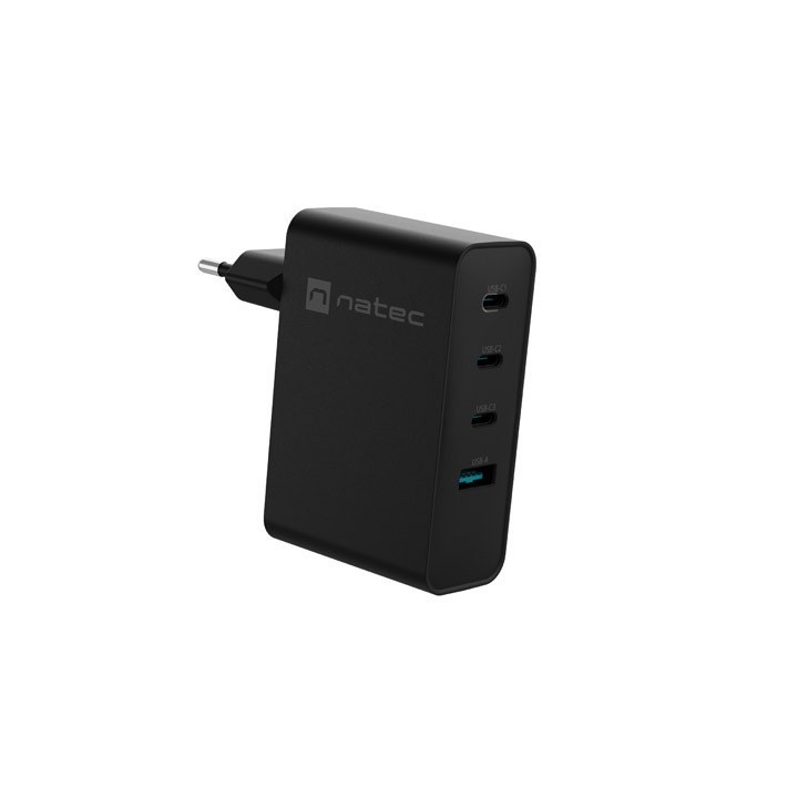 NATEC NUC-2234 Caricabatterie dispositivo mobile Laptop Smartphone Nero AC Ricarica veloce Da interno