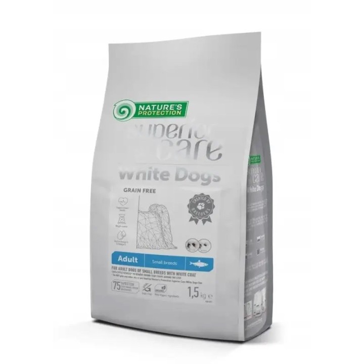NATURE'S PROTECTION Superior Care White dog Small breeds Aringa - cibo secco per cani - 1 5kg