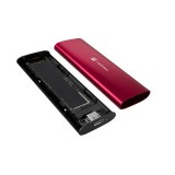 NATEC RHINO M.2 NVME LITE esterno SSD enclosure USB-C 3.2 GEN 2 rosso rubino