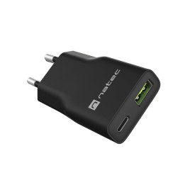 NATEC NUC-2377 caricabatterie dispositivo mobile universale nero AC ricarica veloce interno