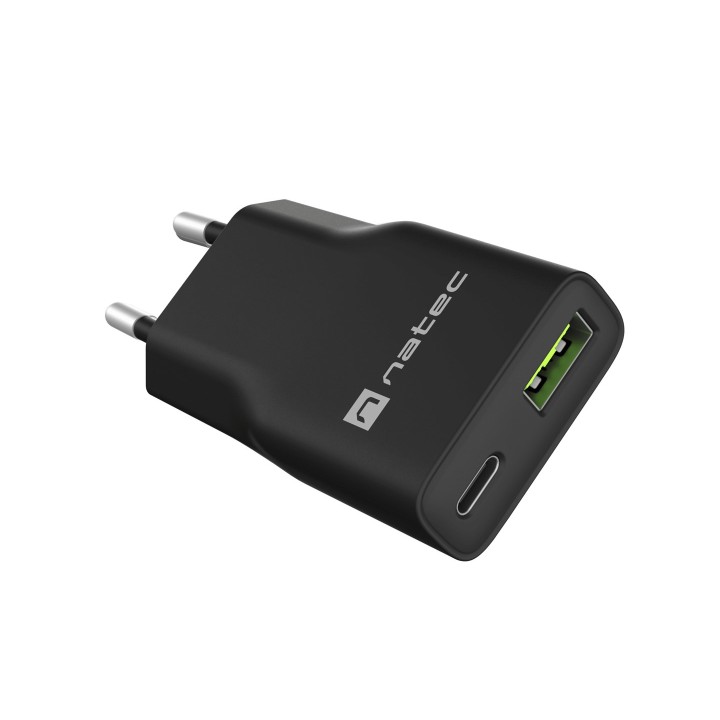 NATEC NUC-2377 caricabatterie dispositivo mobile universale nero AC ricarica veloce interno