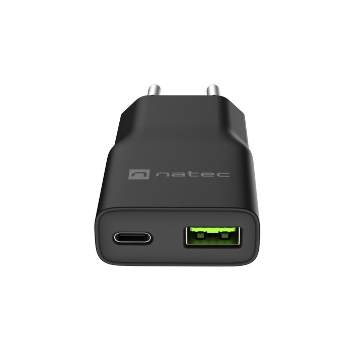 NATEC NUC-2377 caricabatterie dispositivo mobile universale nero AC ricarica veloce interno