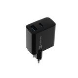 NATEC CARICABATTERIE GAN RIBERA 1x USB-A + 1x USB-C 45W NERO