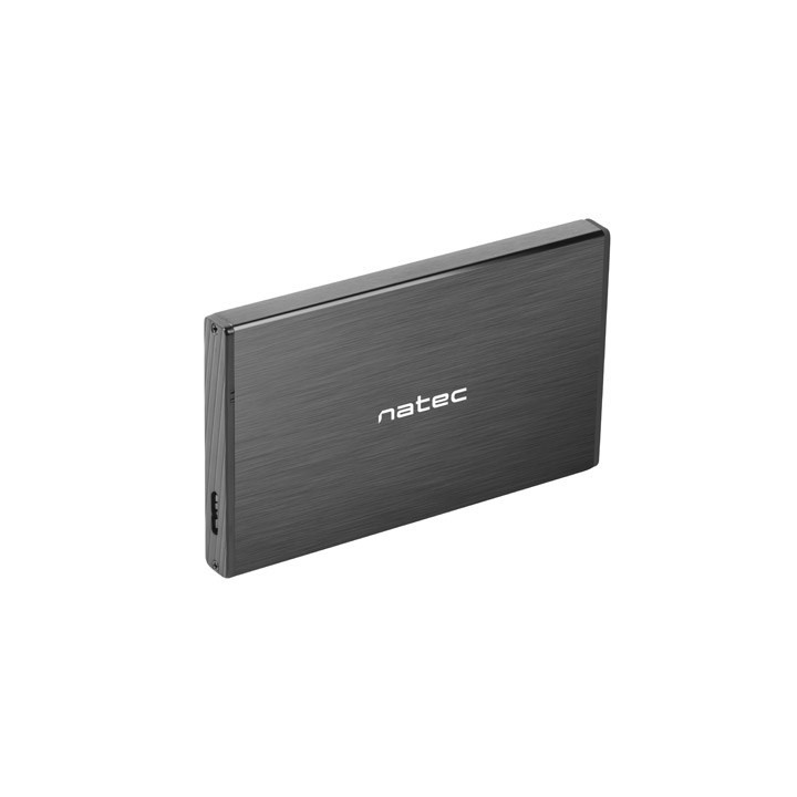 NATEC RHINO Enclosure GO USB 3.0 per 2.5'' SATA HDD/SSD alluminio nero