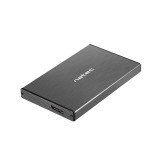 NATEC RHINO Enclosure GO USB 3.0 per 2.5'' SATA HDD/SSD alluminio nero