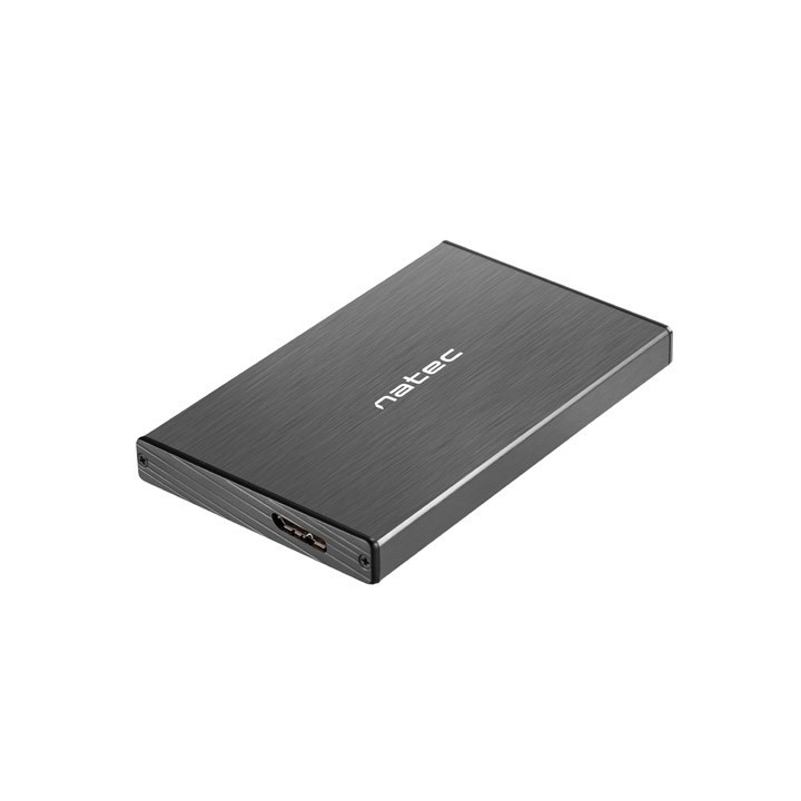 NATEC RHINO Enclosure GO USB 3.0 per 2.5'' SATA HDD/SSD alluminio nero