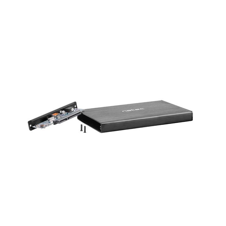 NATEC RHINO Enclosure GO USB 3.0 per 2.5'' SATA HDD/SSD alluminio nero