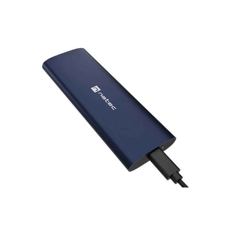 NATEC RHINO M.2 NVME LITE esterno SSD enclosure USB-C 3.2 GEN 2 blu navy acciaio