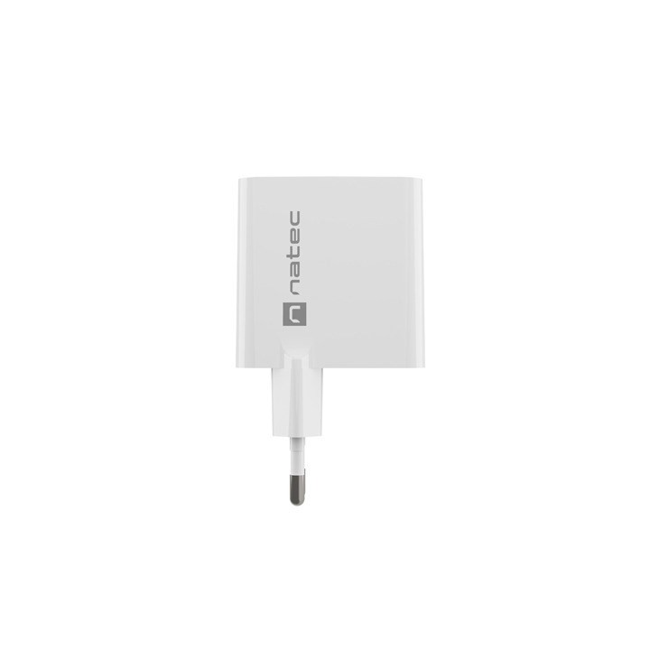 NATEC CARICABATTERIE GAN RIBERA 1x USB-A + 1x USB-C 65W BIANCO
