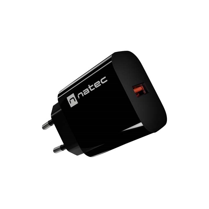 Caricabatterie da parete NATEC RIBERA 1X USB-A 18W nero