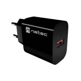 Caricabatterie da parete NATEC RIBERA 1X USB-A 18W nero