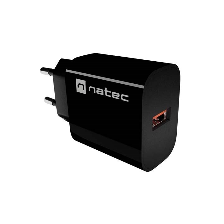 Caricabatterie da parete NATEC RIBERA 1X USB-A 18W nero