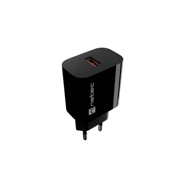 Caricabatterie da parete NATEC RIBERA 1X USB-A 18W nero