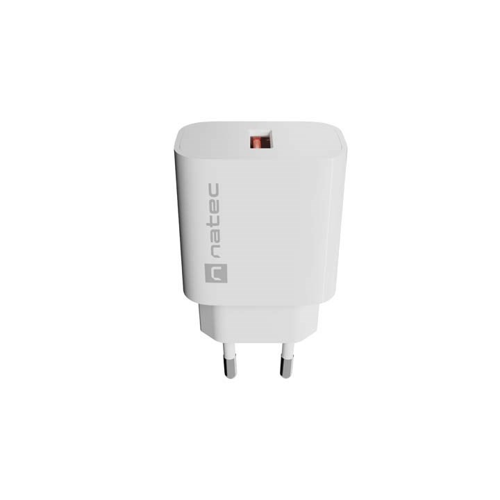 Caricabatterie da parete NATEC RIBERA 1X USB-A 18W bianco