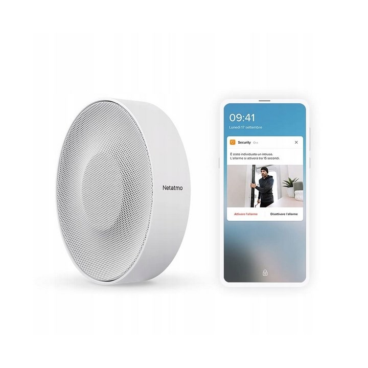 NETATMO allarme casa intelligente NIS sirena bianca